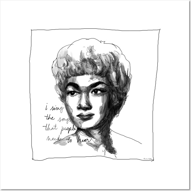 Etta James Jazz Blues Wall Art by marlenecanto